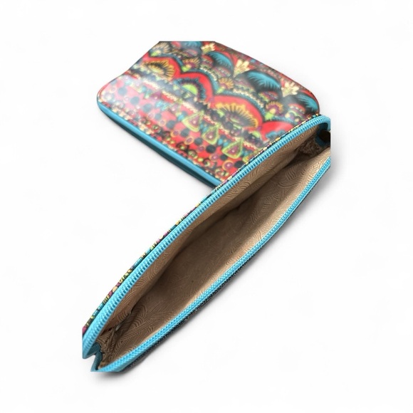 Sakroots Double Pouch Makeup Bag With Key Holder Elephant Charm, Great Condition - Picture 6 of 8